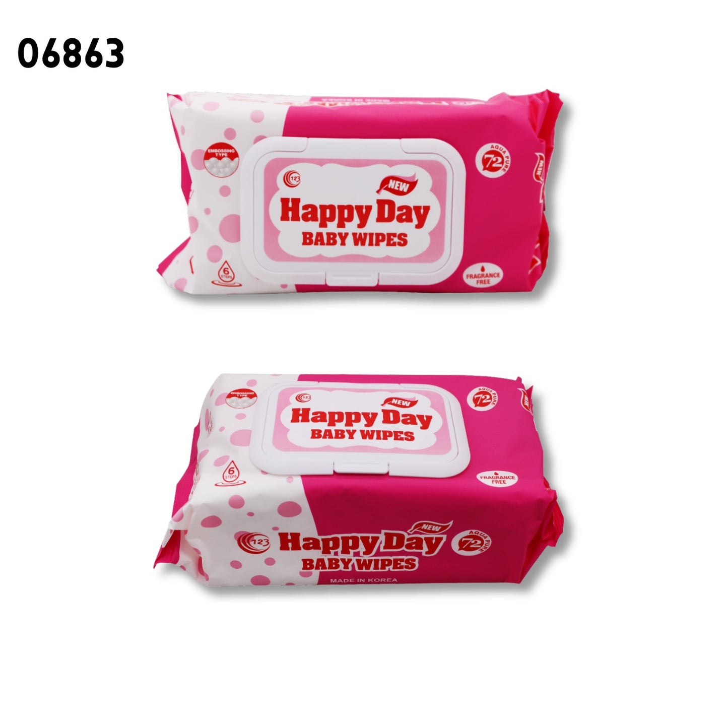 BABY WIPE PINK 72PC