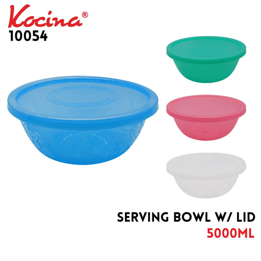 5000ml Serving Bowl With Lid - Assorted Colors