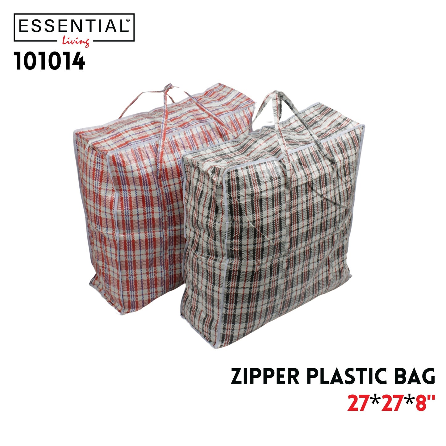 Zipper plastic bag with Stripe 27"x27"x8"