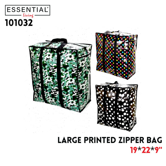 Large Printed Zipper Bag19"X22"X9"
