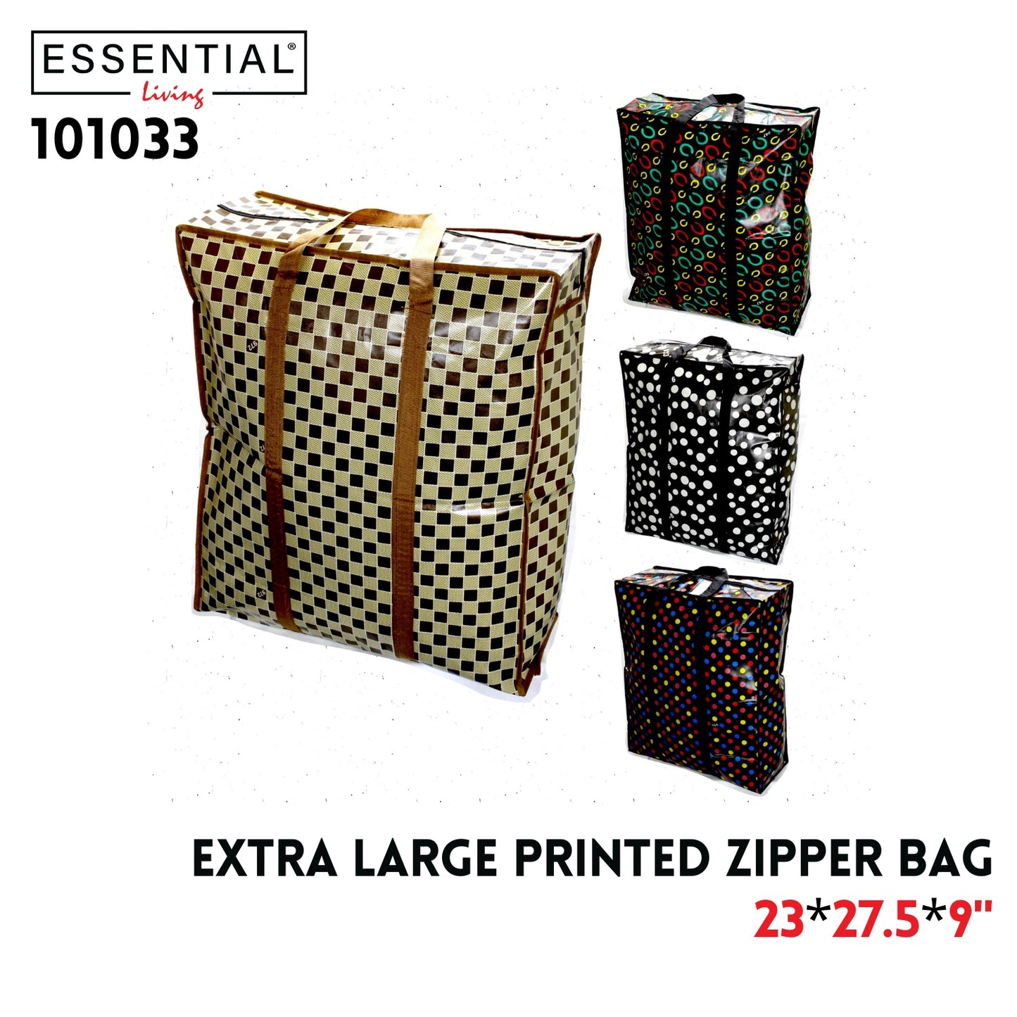 Extra Large Printed Zipper Bag 23"X27.5"X9"