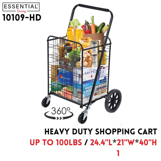 Heavy Duty Multi Purpose Shopping Cart, 40x21x24.4"