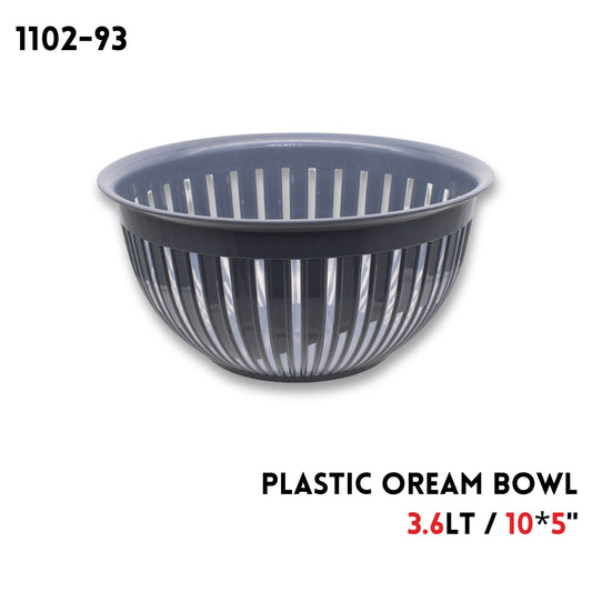 Oream Bowl -3 (3.6Lt),plastic,Antrachite and White color