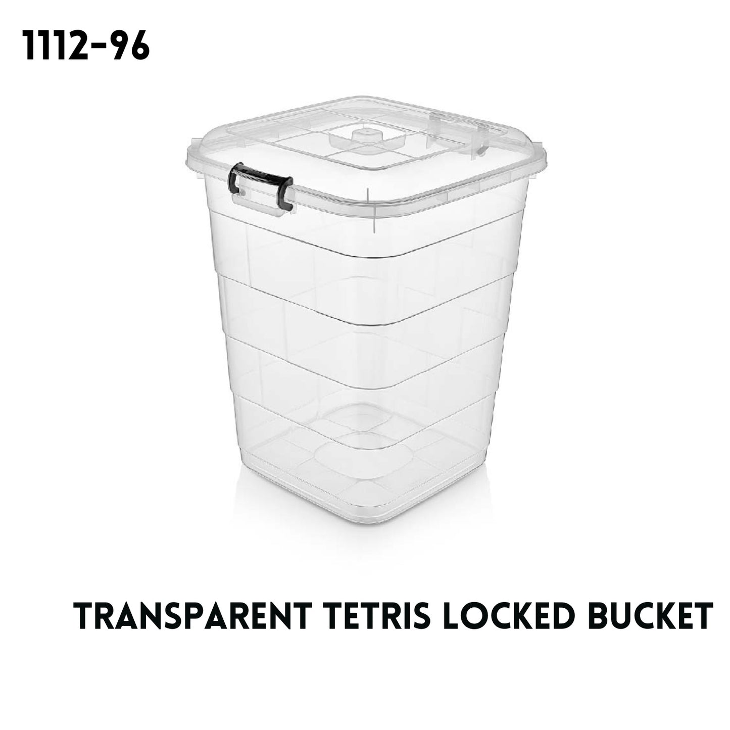 Trasnparent Tetris Square Bucket Box  55Lt