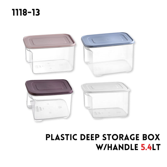 Plastic Deep Storage Box W/Handle 5.40LT