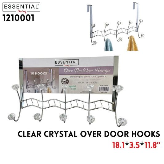 Clear Crystal Over Door Hooks