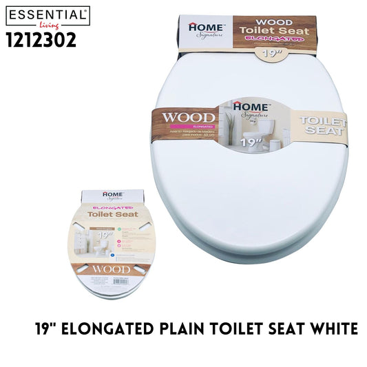 19" Enlonger Plain Toilet Seat  White