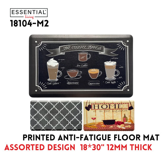 18X30" 12mm Printed Fatigue Kitchen Mat - Asstd Designs