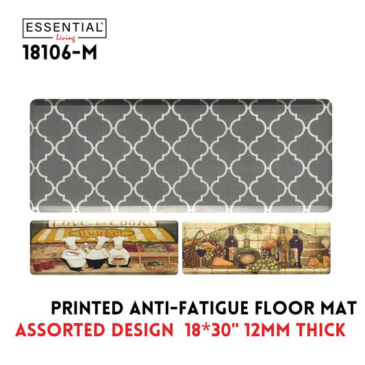 18X47" 12mm Printed Fatigue Kitchen Mat - Asstd Designs