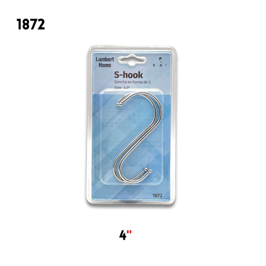 4" S-Hook 2Pcs Pack