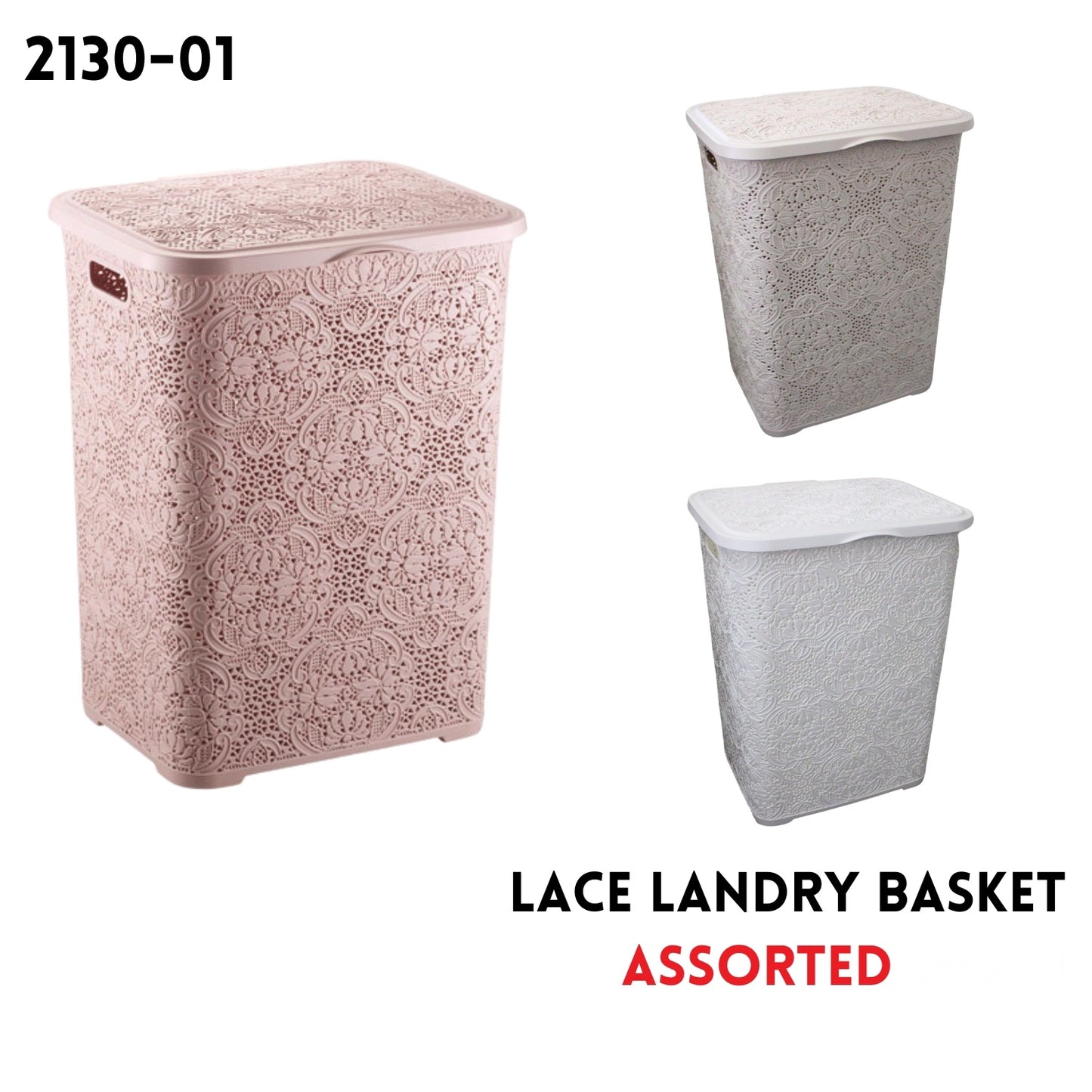Lace Laundry Basket 60Lt
