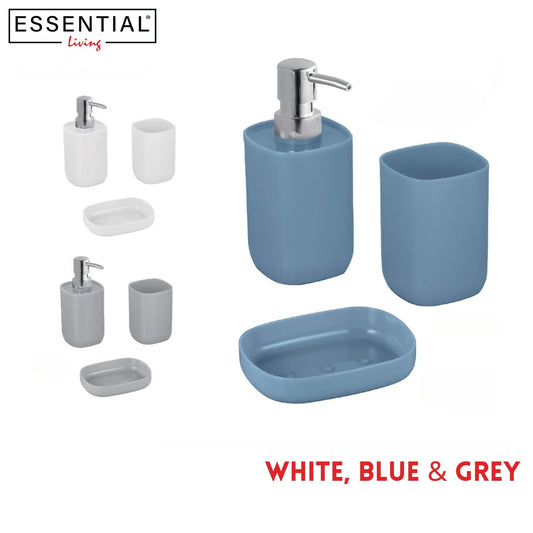 Plastic Bathroom Accessories, 3Pcs/Set, 3 Clrs Asst