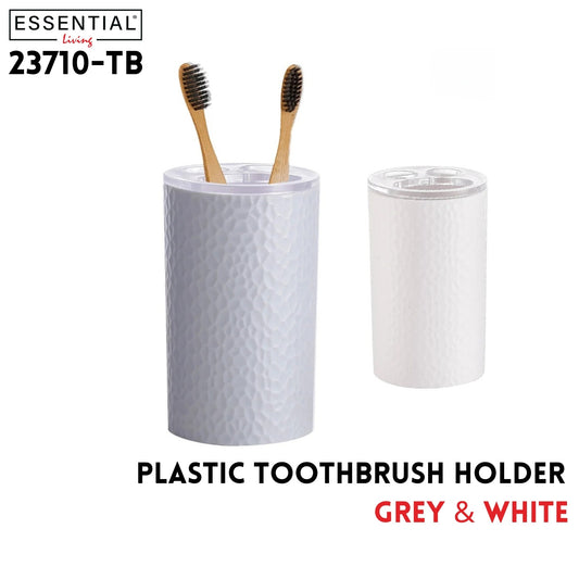 Plastic Toothbrush Holder, 2 Clrs Asst: Grey&White