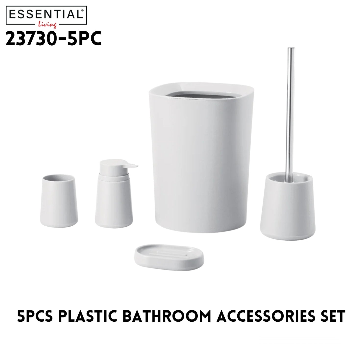 5Pcs Set Plastic Bathroom Assessories