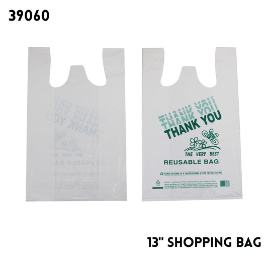 SHOPPING BAG WHITE 13" 200pcs