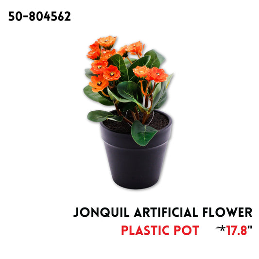 JONQUIL FLOWER PLASTIC POT, 7(H) IN / 17.8(H) CM