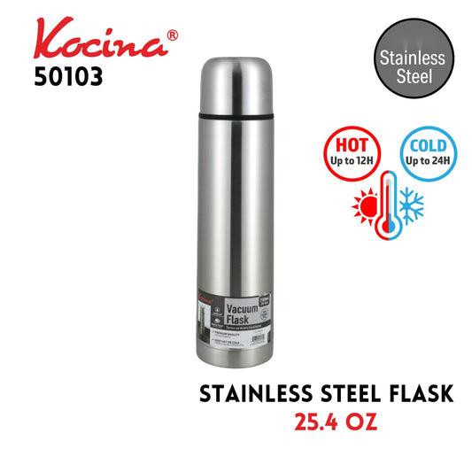 25.4oz Stainless Steel Flask (750ml)