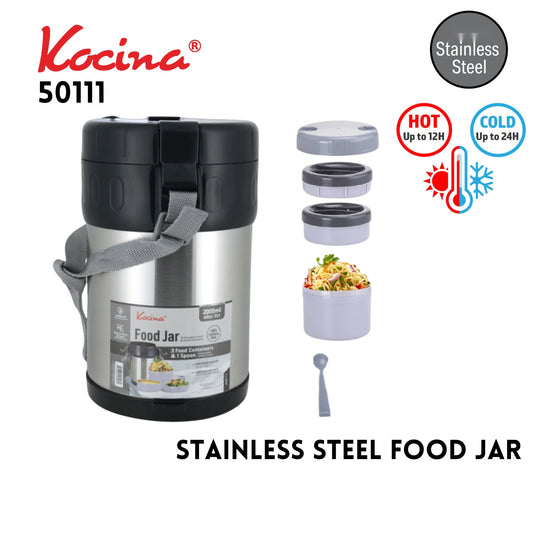 2Lt Stainless Steel Food Jar