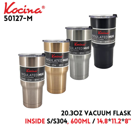 20.3oz Vacuum Flask, inside S/S304, 600ml,14.8"x11.2"x8", As