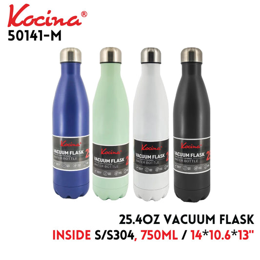 25.4oz Vacuum Flask, inside S/S304, 750ml,14"x10.6"x13", Ass