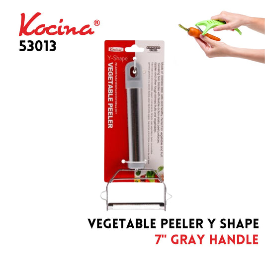S/S Vegetable Peeler Y Shape 7" Gray Handle