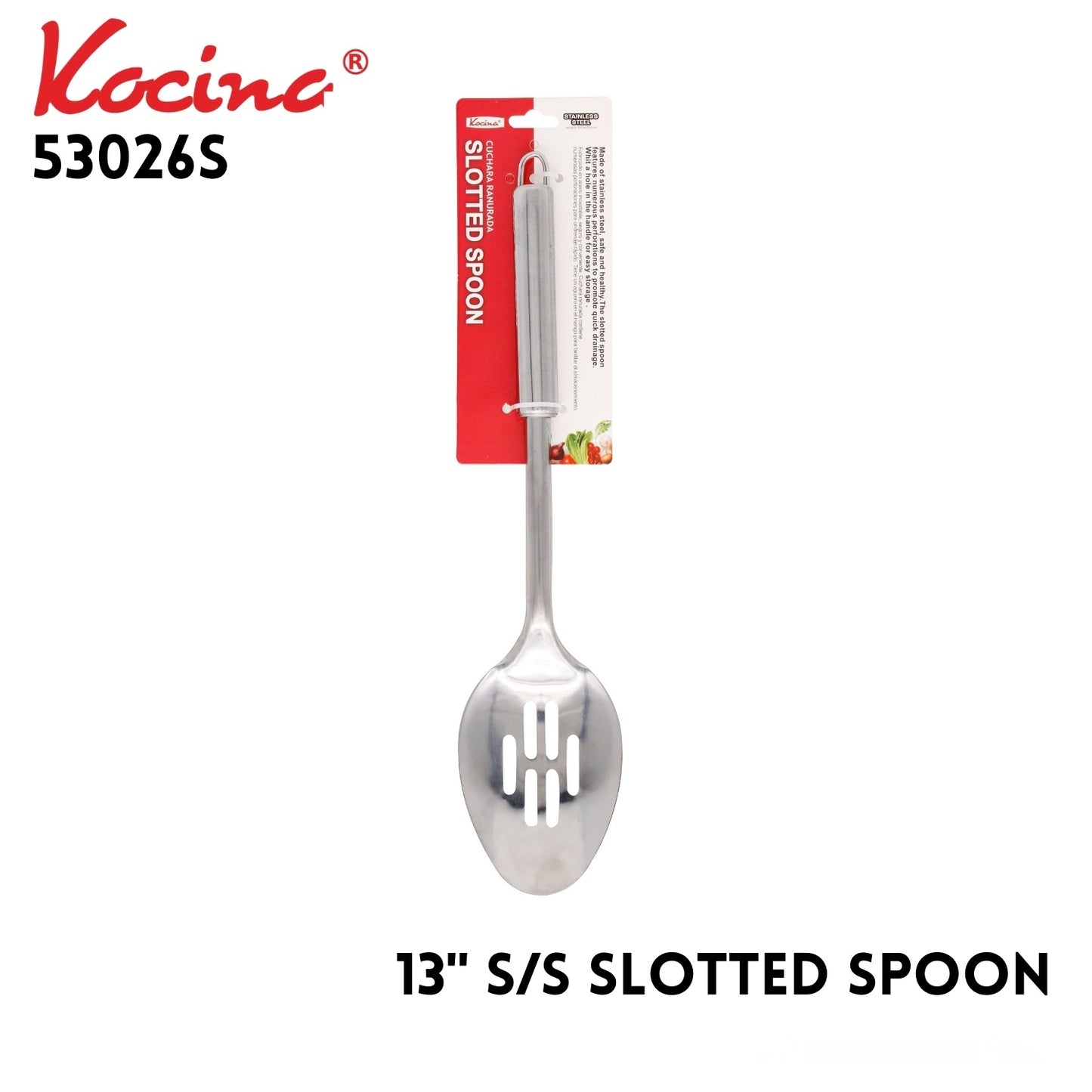 S/S Slotted Spoon 13" S/S Handle