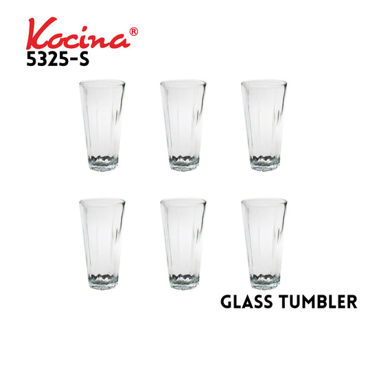 6PC/Set Drinking Glasses 12.35oz