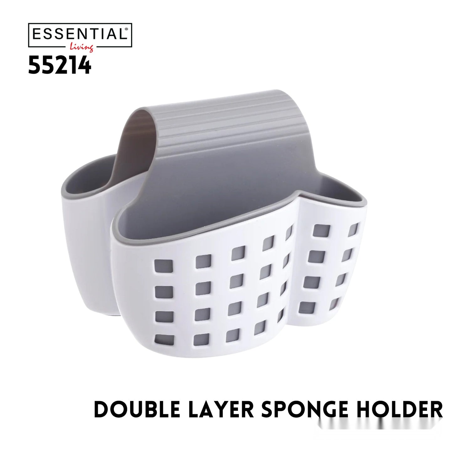 Plastic Double Layers Dishwashing Sponge Holder