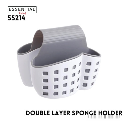 Plastic Double Layers Dishwashing Sponge Holder