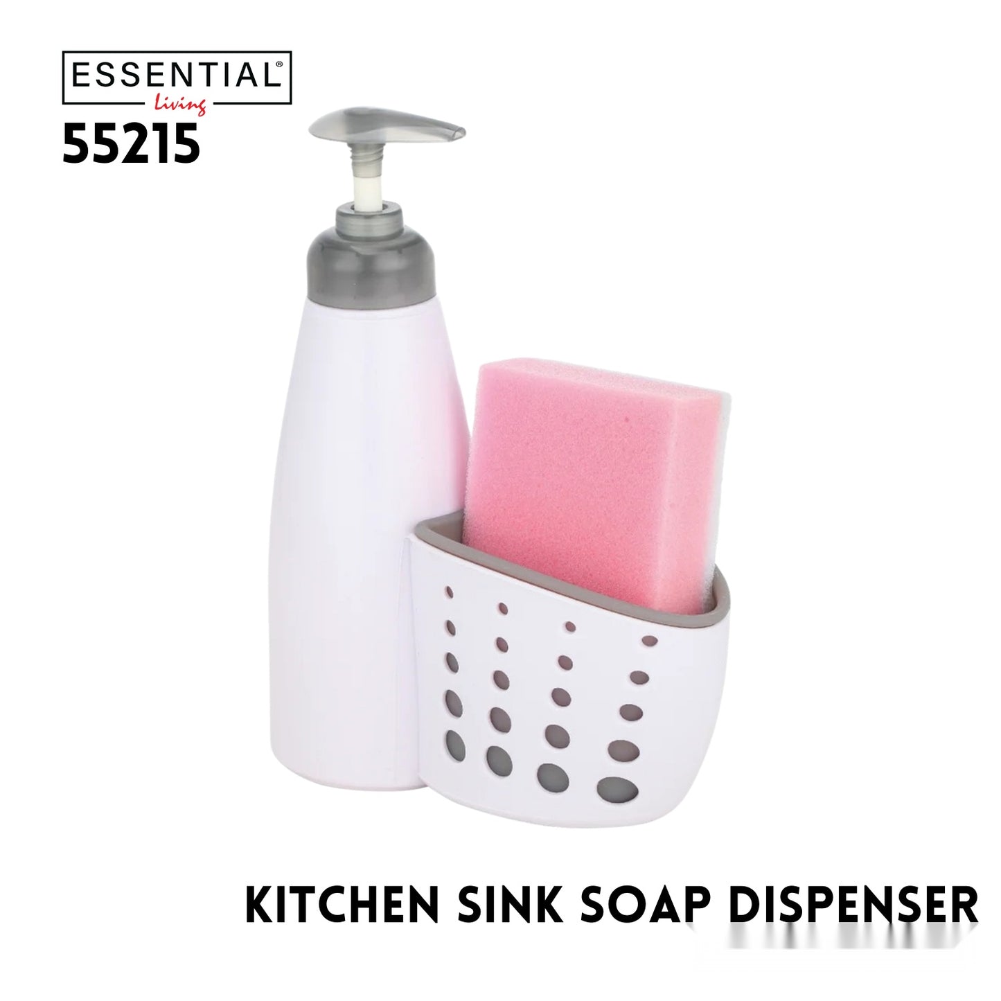 Plastic Kitchen Sink Soap Dispenser, 21x16x7cm