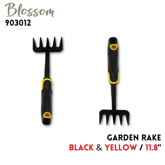 Hand Garden Rake with yellow handle 30CM