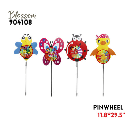 Pinwheel, D11.8"*H29.5", Plastic+Glass Fiber, Asstd colors