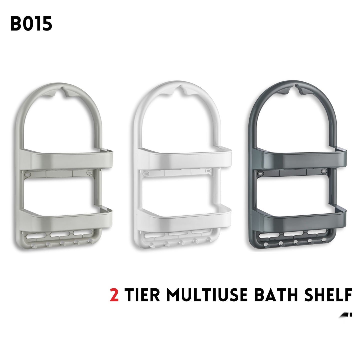 2 Tier  Multiuse Bath Shelf, 5”x11"18"1