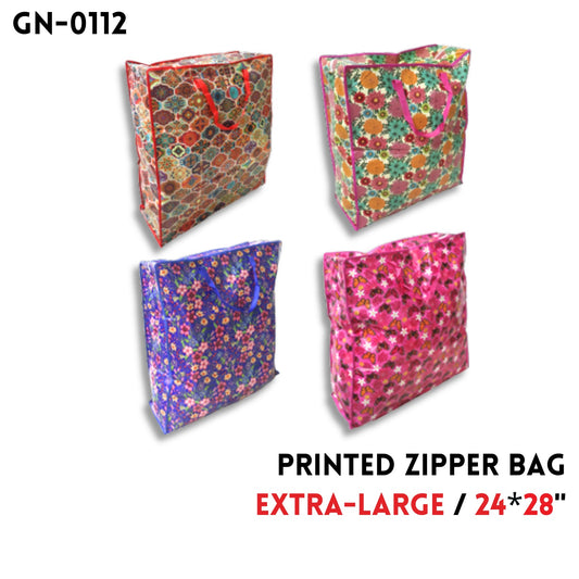 Extra large Printed zipper bag 24"x28"