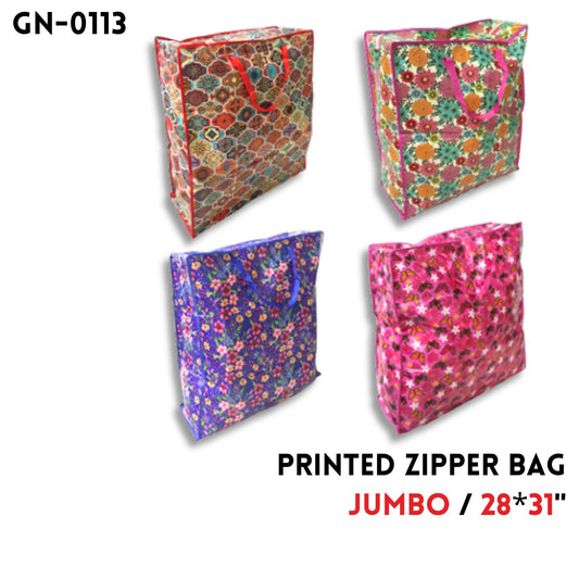 Jumbo Printed zipper bag 28"x31"
