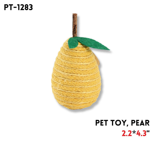 Pet Toy, Pear, 4.3"x2.2"