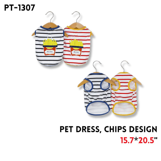 Pet Dress, Chips Design, 2 Colors, 15.7”x20.5"
