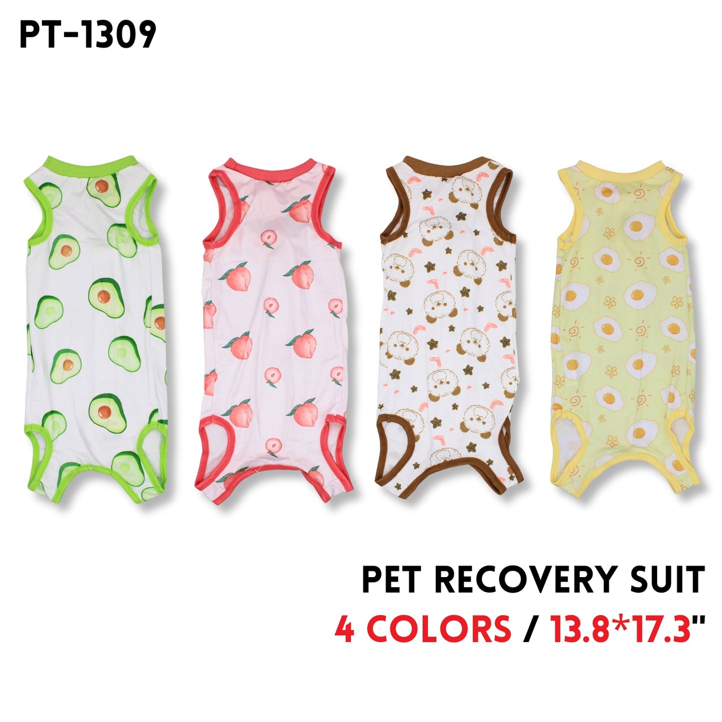 Pet Recovery Suit, 4 Colors, 13.8"x17.3"