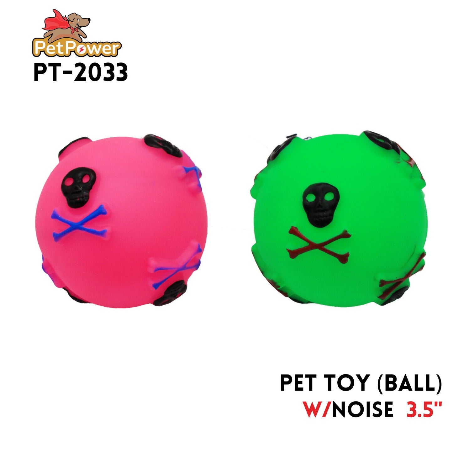 Pet Toy ( Balls assorted colors) 3" diameter