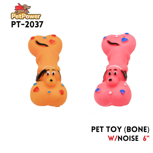 Pet Toy (Plastic bone assorted colors) 6" Long