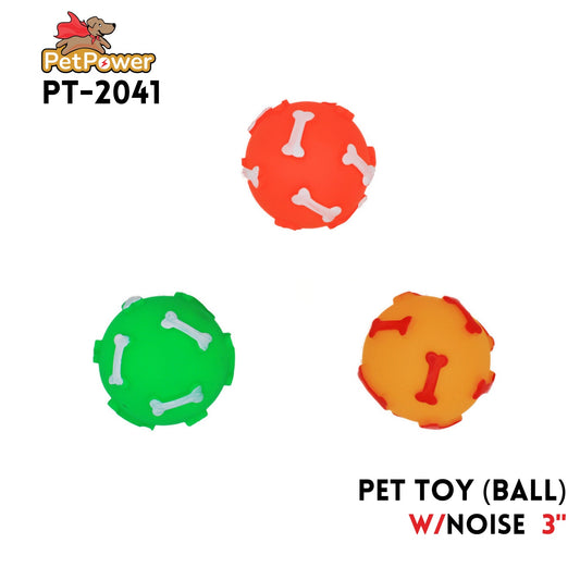 Pet Toy (Balls assorted colors) 3" diameter