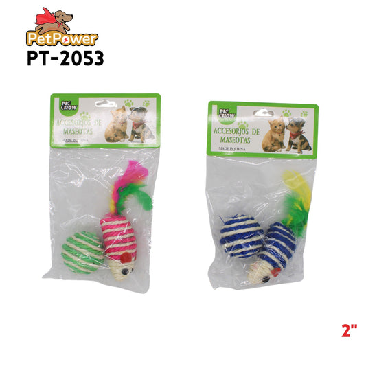 Pet Toy (Little mouse and ball assorted colors)