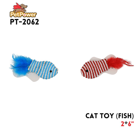 Pet Toy (Fish) assorted colors 2x6"