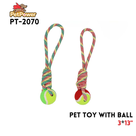 Pet Toy assorted colors 3x13"