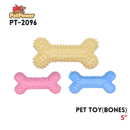 Pet Toy (Plastic bone assorted colors) 5" long