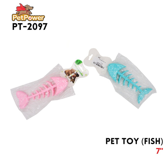 Pet Toy (Plastic fish) assorted colors 7" long