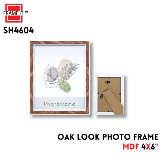MDF Photo Frame 4x6" Oak Look