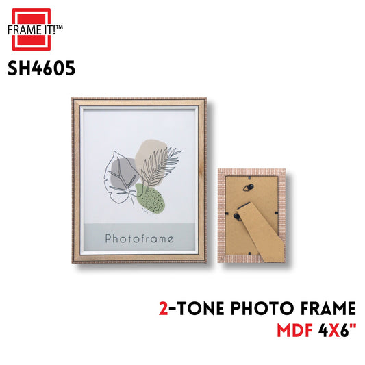 MDF Photo Frame 4x6" 2-Tone Color