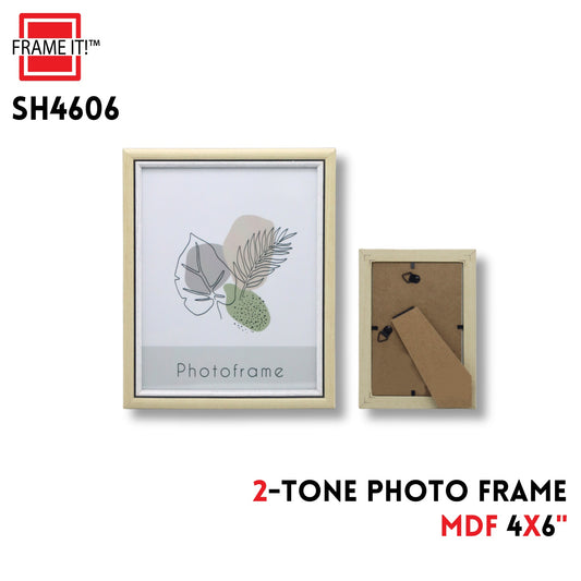 MDF Photo Frame 4x6" 2-Tone Color