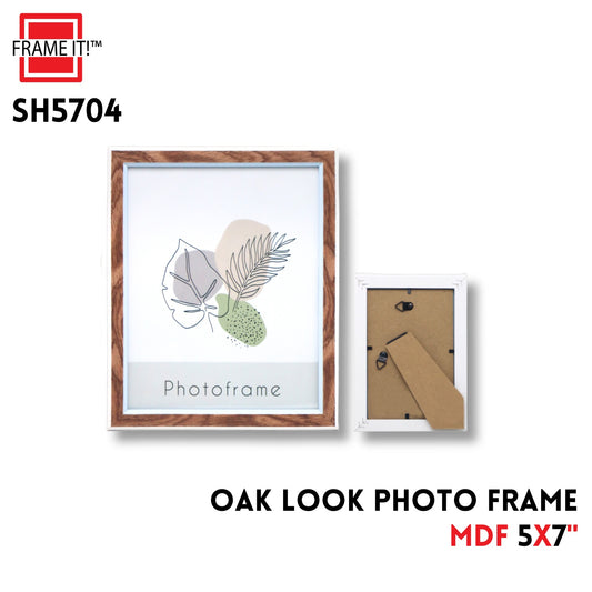 MDF Photo Frame 5x7" Oak Look